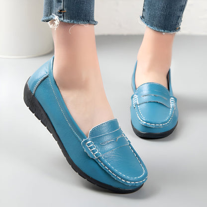 Nexa Mocassins Femme Cuir Véritable Confortables