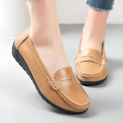 Nexa Mocassins Femme Cuir Véritable Confortables