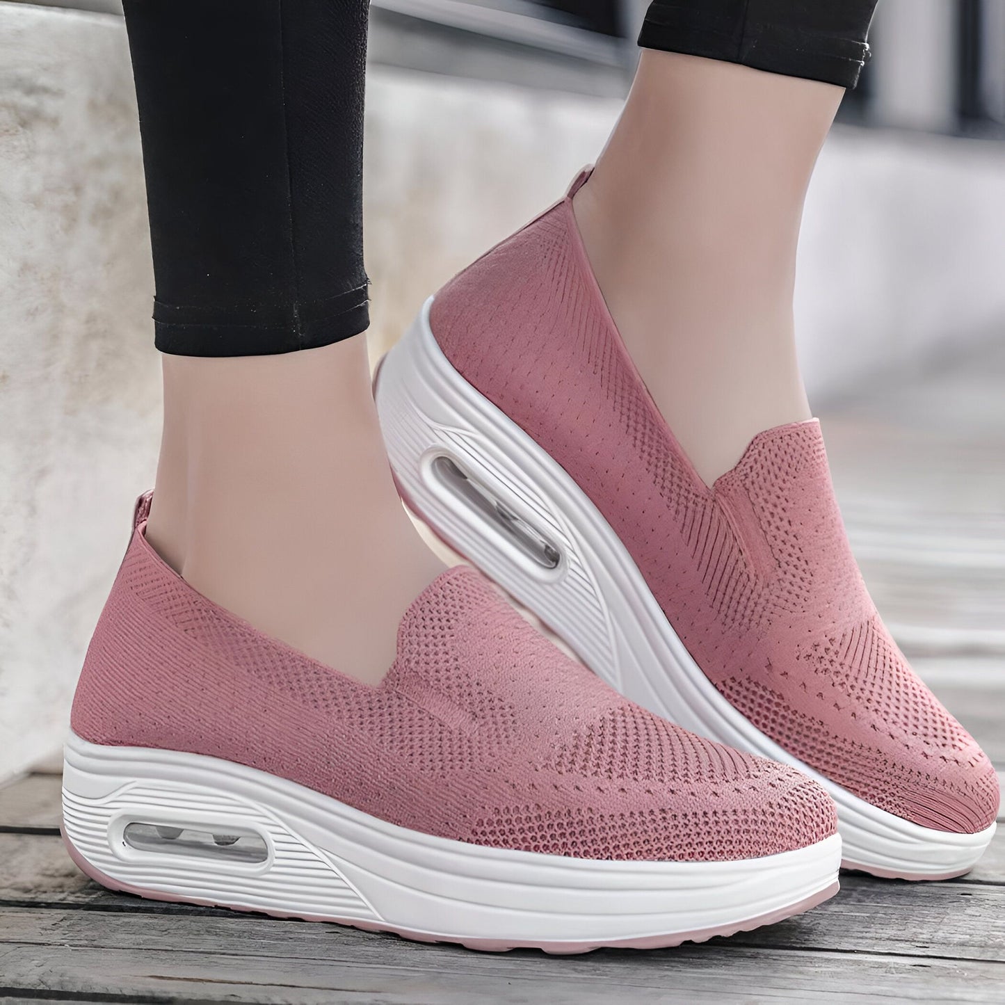 Mocassins Femme Luxe en Tissu Respirant et Confortables