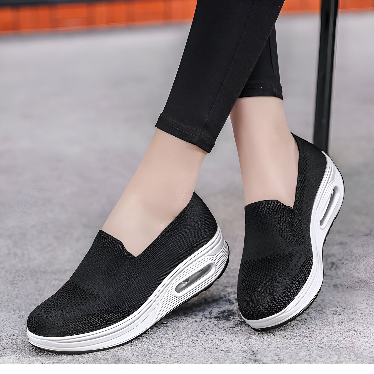 Mocassins Femme Luxe en Tissu Respirant et Confortables