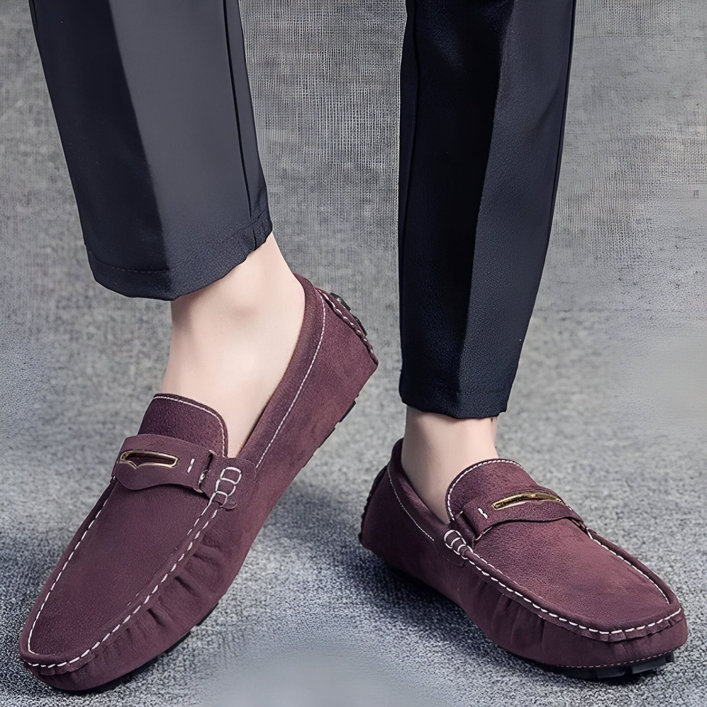 Nova Mocassins Homme Daim Colorés Confortables