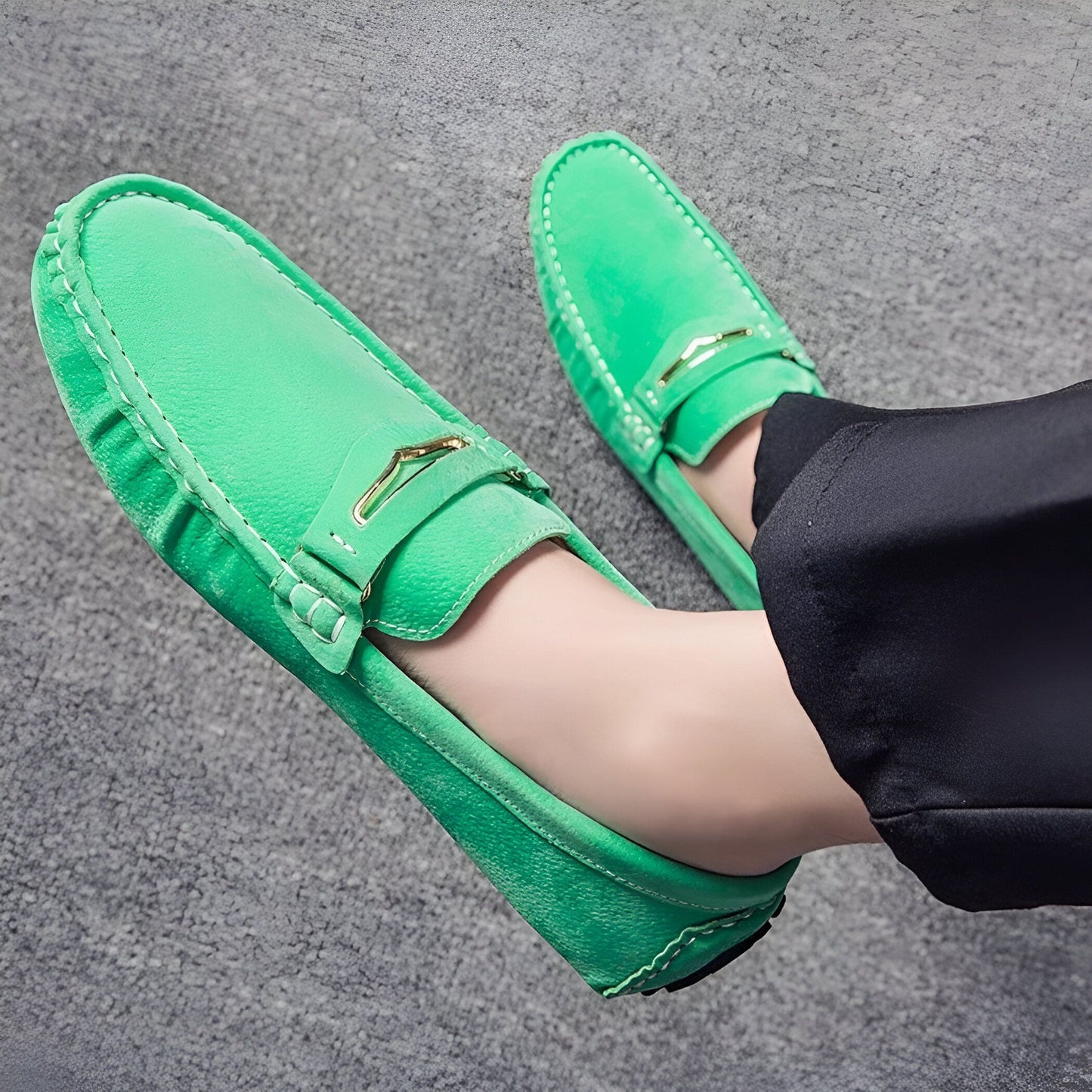 Nova Mocassins Homme Daim Colorés Confortables
