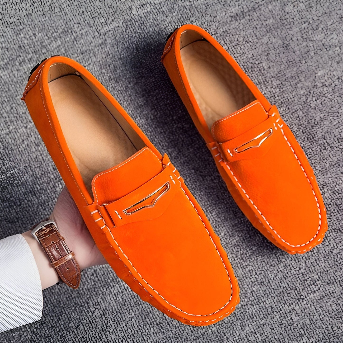 Nova Mocassins Homme Daim Colorés Confortables