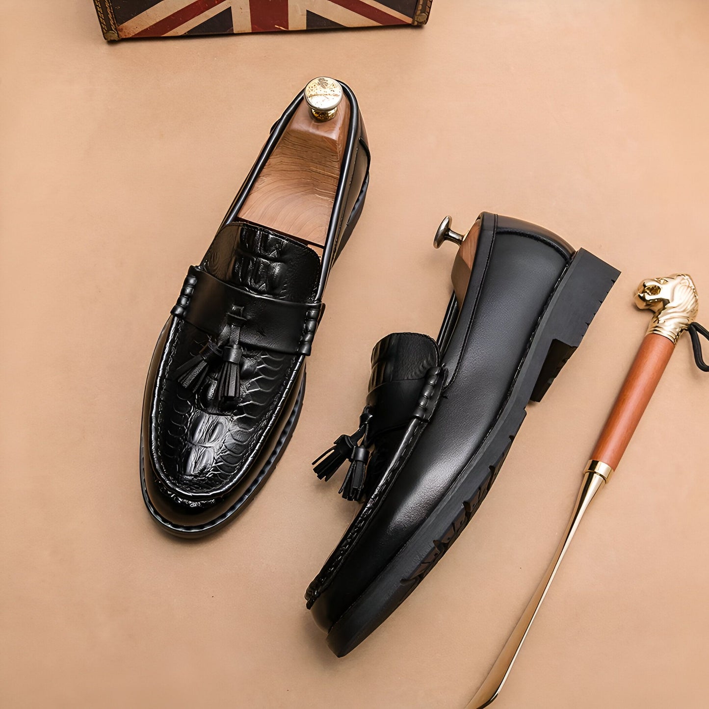 LuxeStep Mocassins cuir homme glands confortables