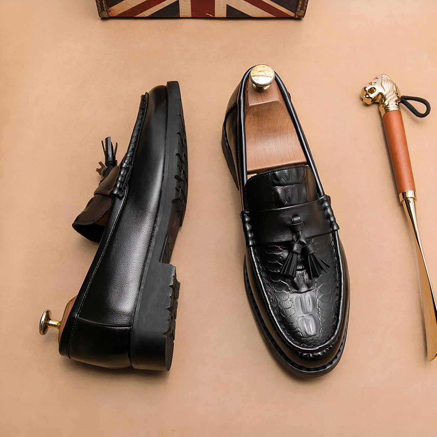 LuxeStep Mocassins cuir homme glands confortables