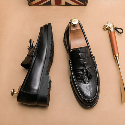 LuxeStep Mocassins cuir homme glands confortables