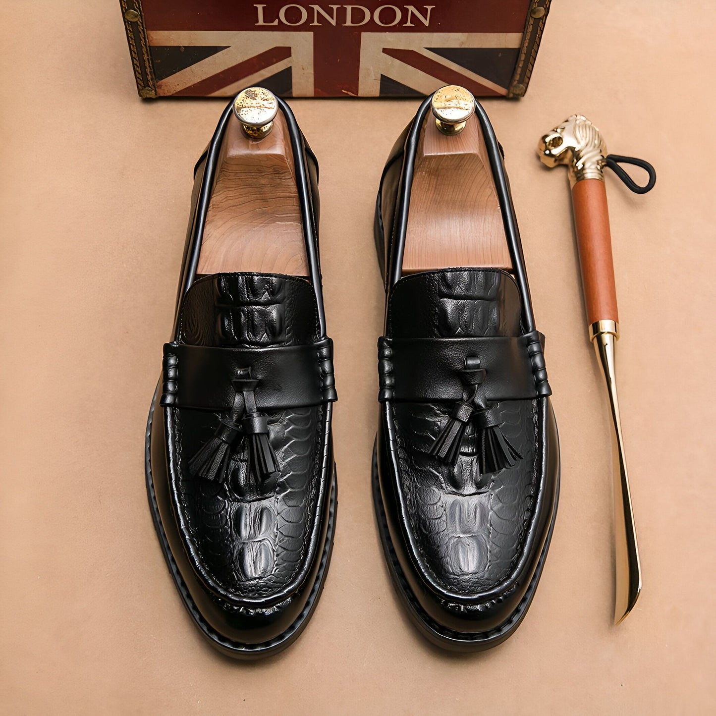 LuxeStep Mocassins cuir homme glands confortables