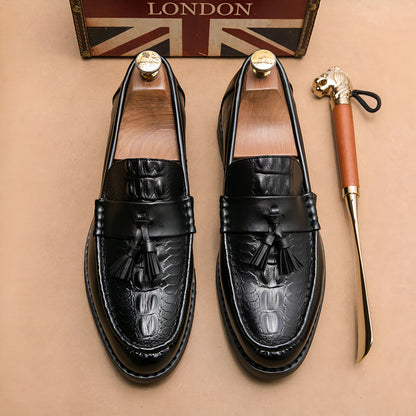 LuxeStep Mocassins cuir homme glands confortables