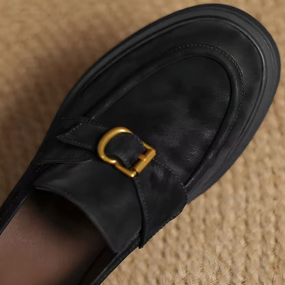 BrandX Mocassins à Talon Simili Cuir Motif Léopard