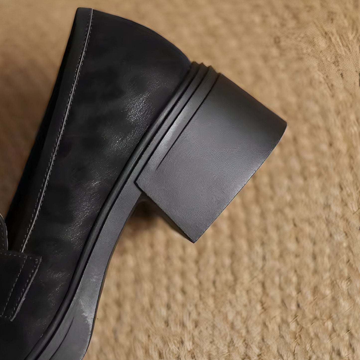 BrandX Mocassins à Talon Simili Cuir Motif Léopard