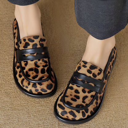 Mocassins Cuir Léopard - Élégant et Souple