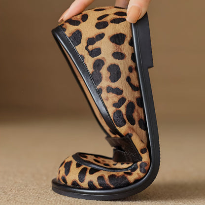 Mocassins Cuir Léopard - Élégant et Souple