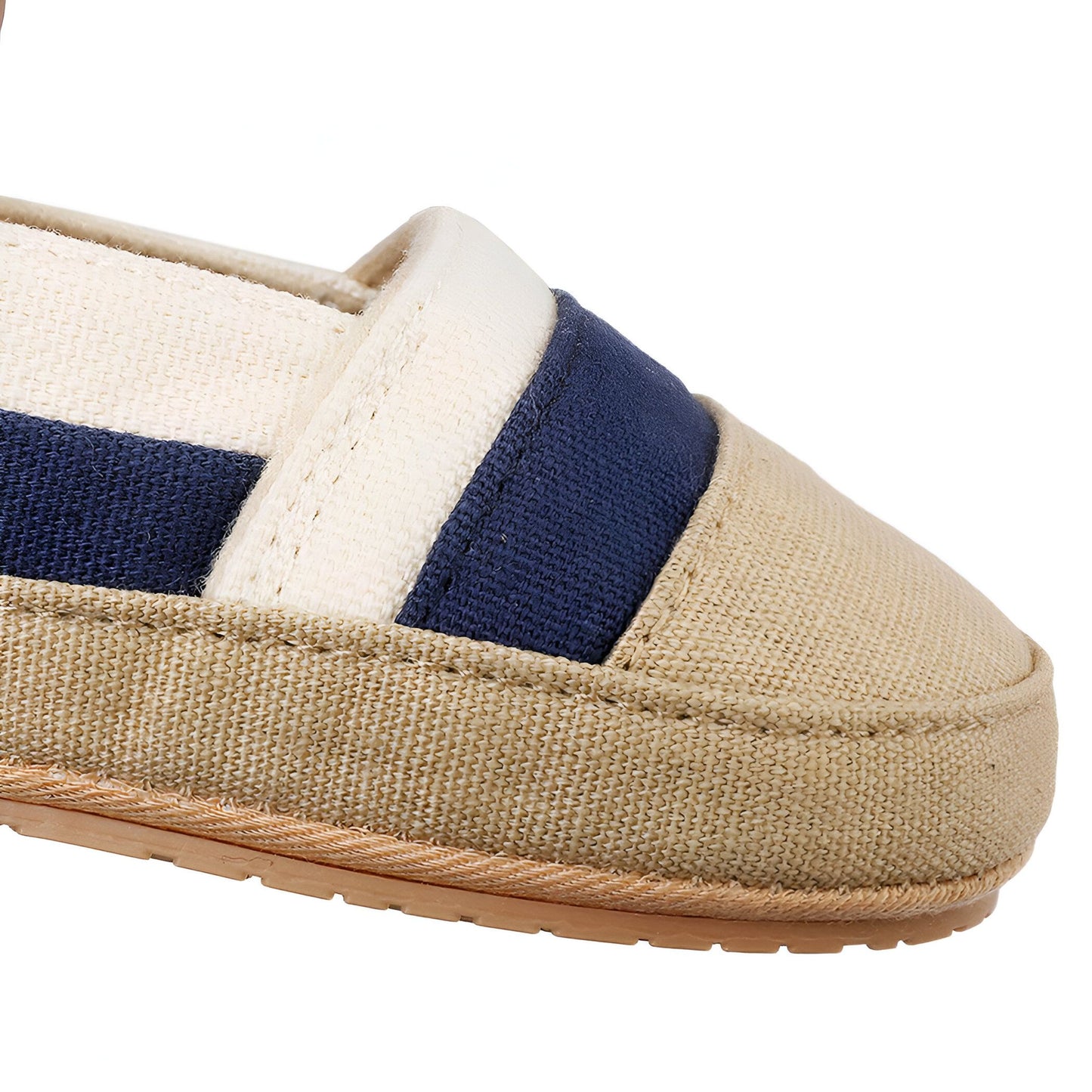 KidoSteps Mocassins Bébé Garçon Toile Rayée Étanche