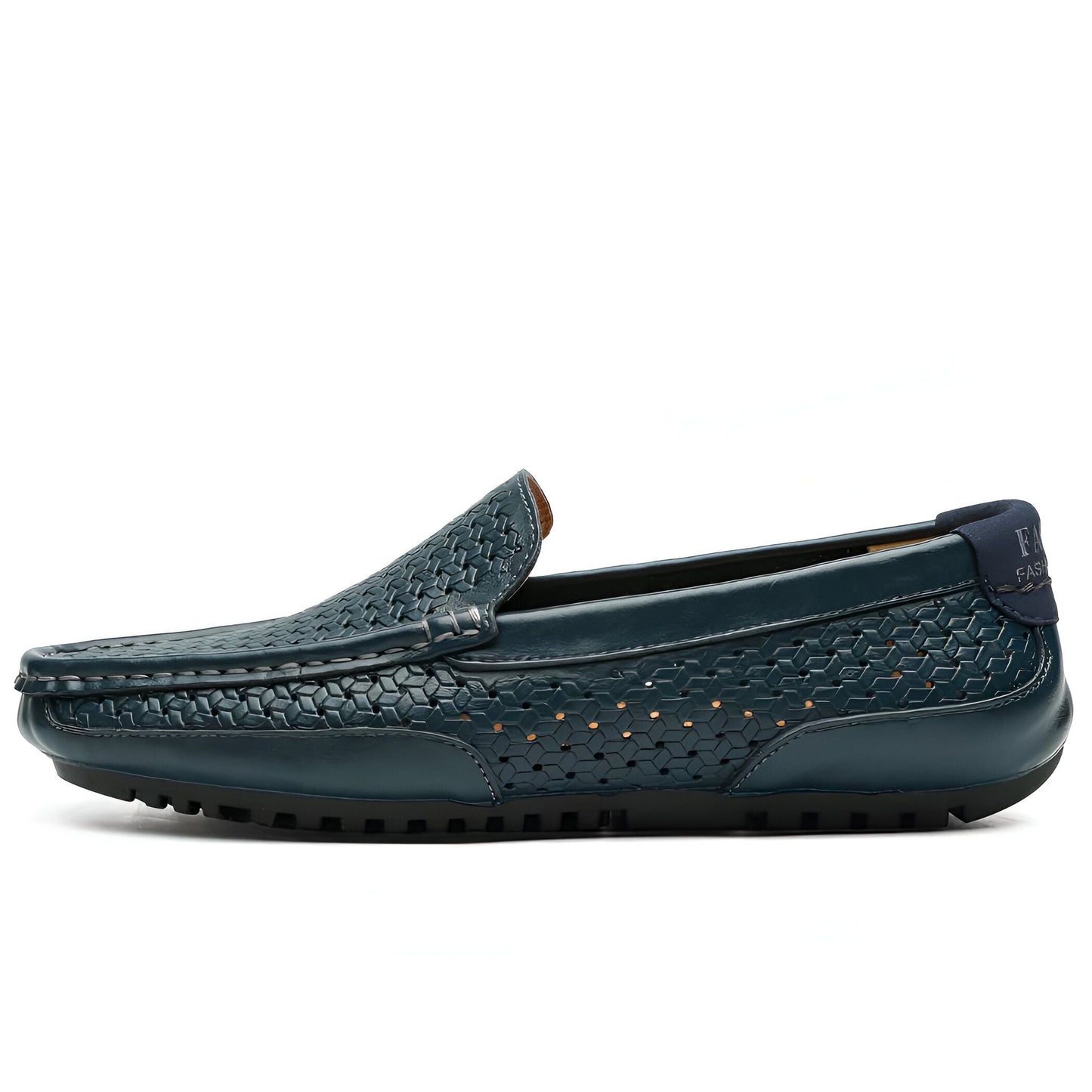 LuxeBrand Mocassins perforés cuir synthétique homme