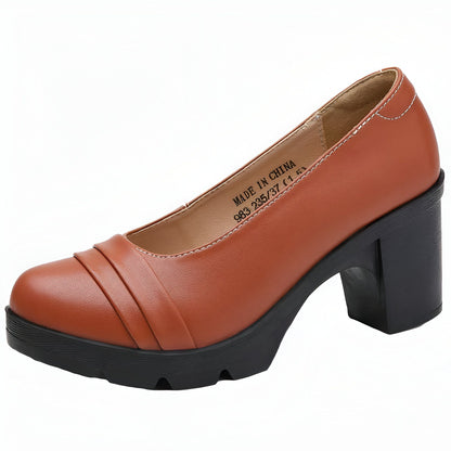 NovaLux Mocassins à Talons Raffinés Pour Femme