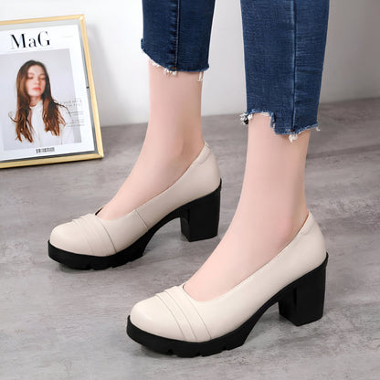 NovaLux Mocassins à Talons Raffinés Pour Femme