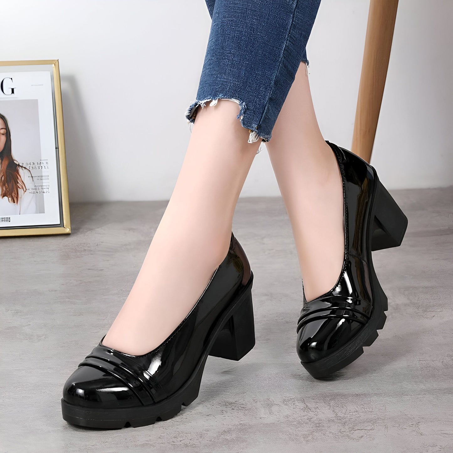 NovaLux Mocassins à Talons Raffinés Pour Femme
