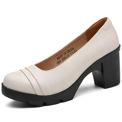 NovaLux Mocassins à Talons Raffinés Pour Femme