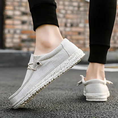 LumenMoc Mocassins Homme Toile Légère Estivale