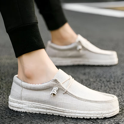 LumenMoc Mocassins Homme Toile Légère Estivale