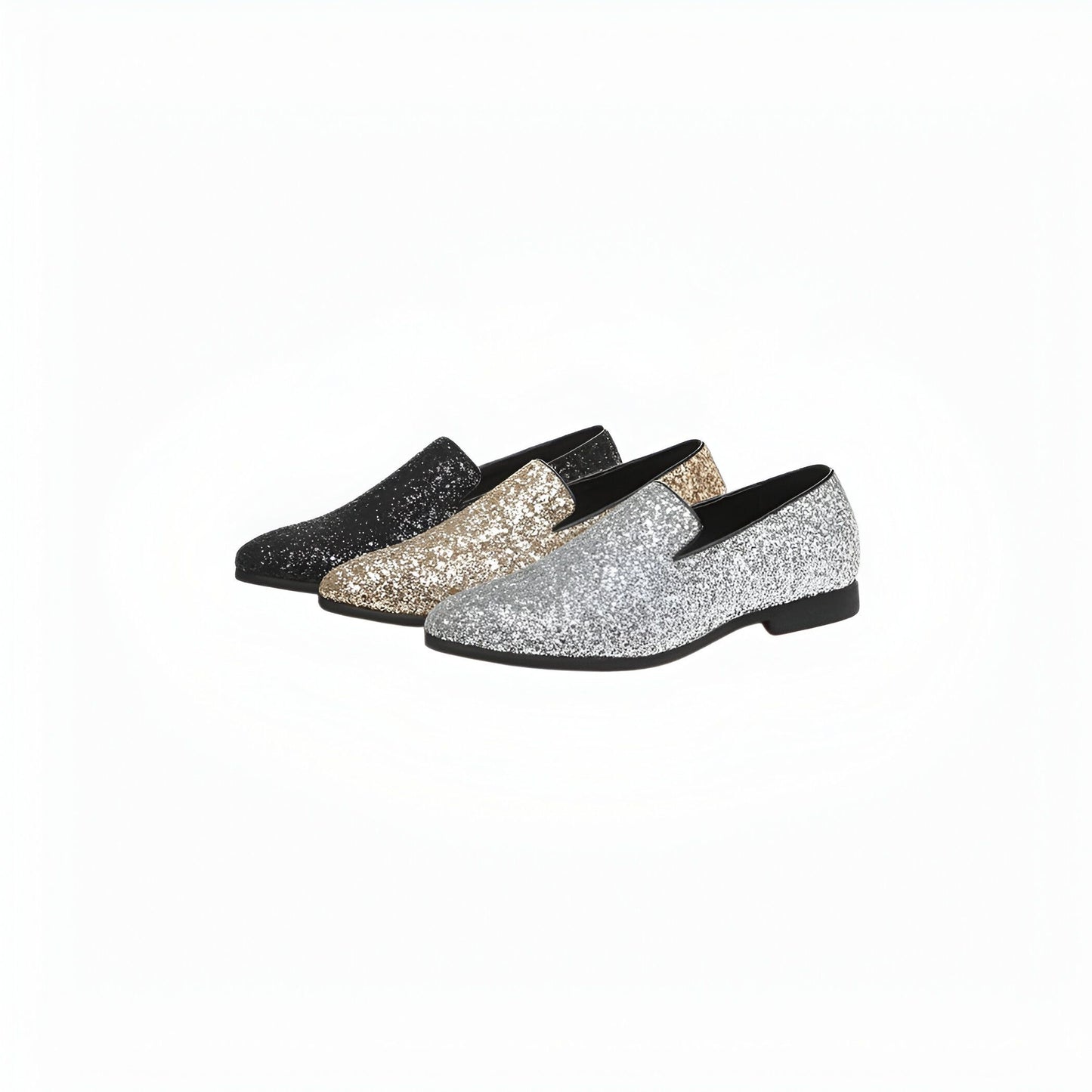 LuxeNova Mocassins Homme Paillettes Élégance Festive