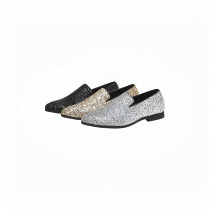 LuxeNova Mocassins Homme Paillettes Élégance Festive
