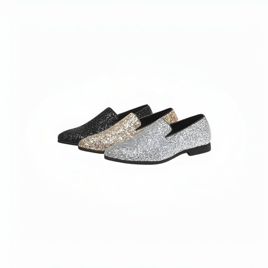 LuxeNova Mocassins Homme Paillettes Élégance Festive