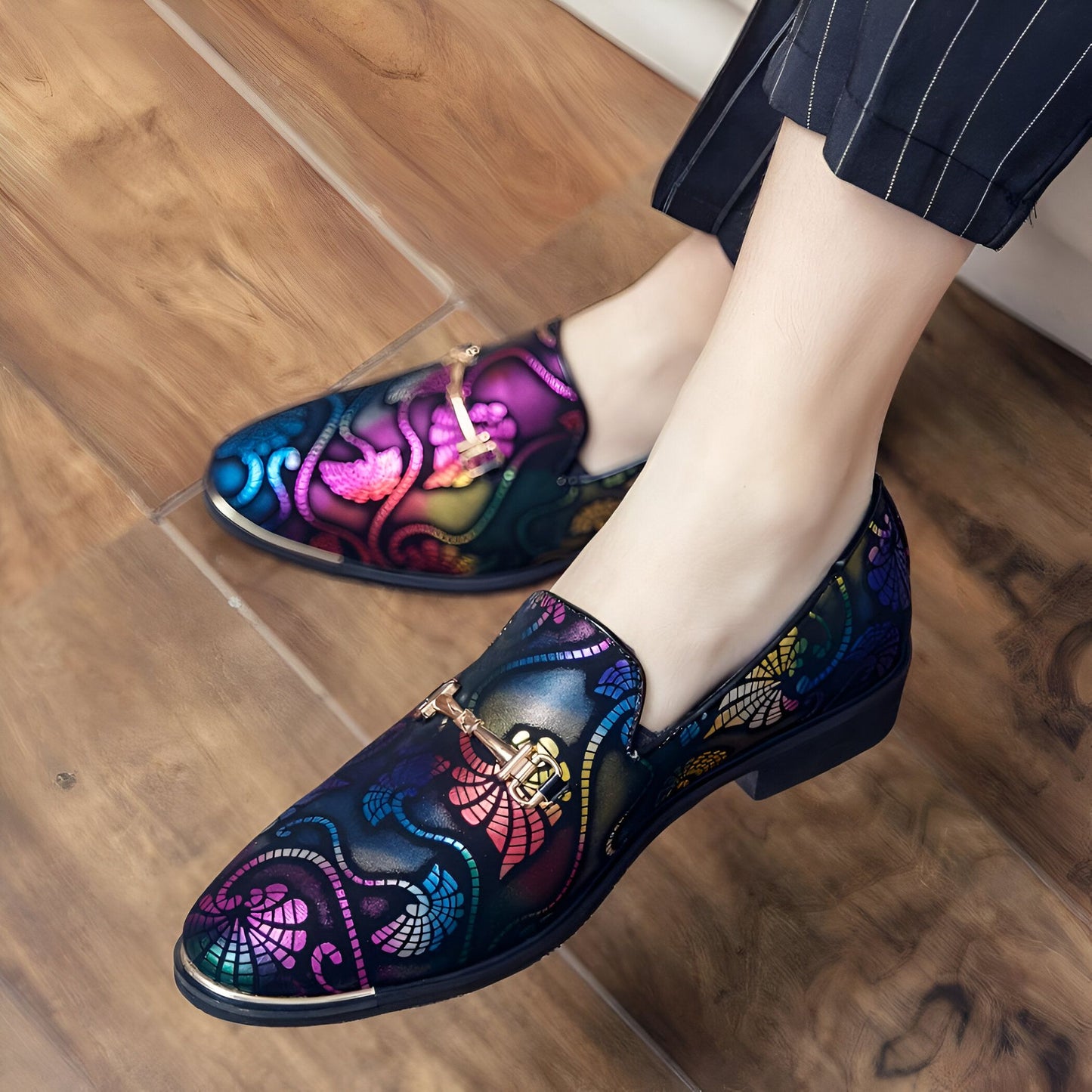 Mocassins Homme Soirée Motif Arabesques | Mocassin