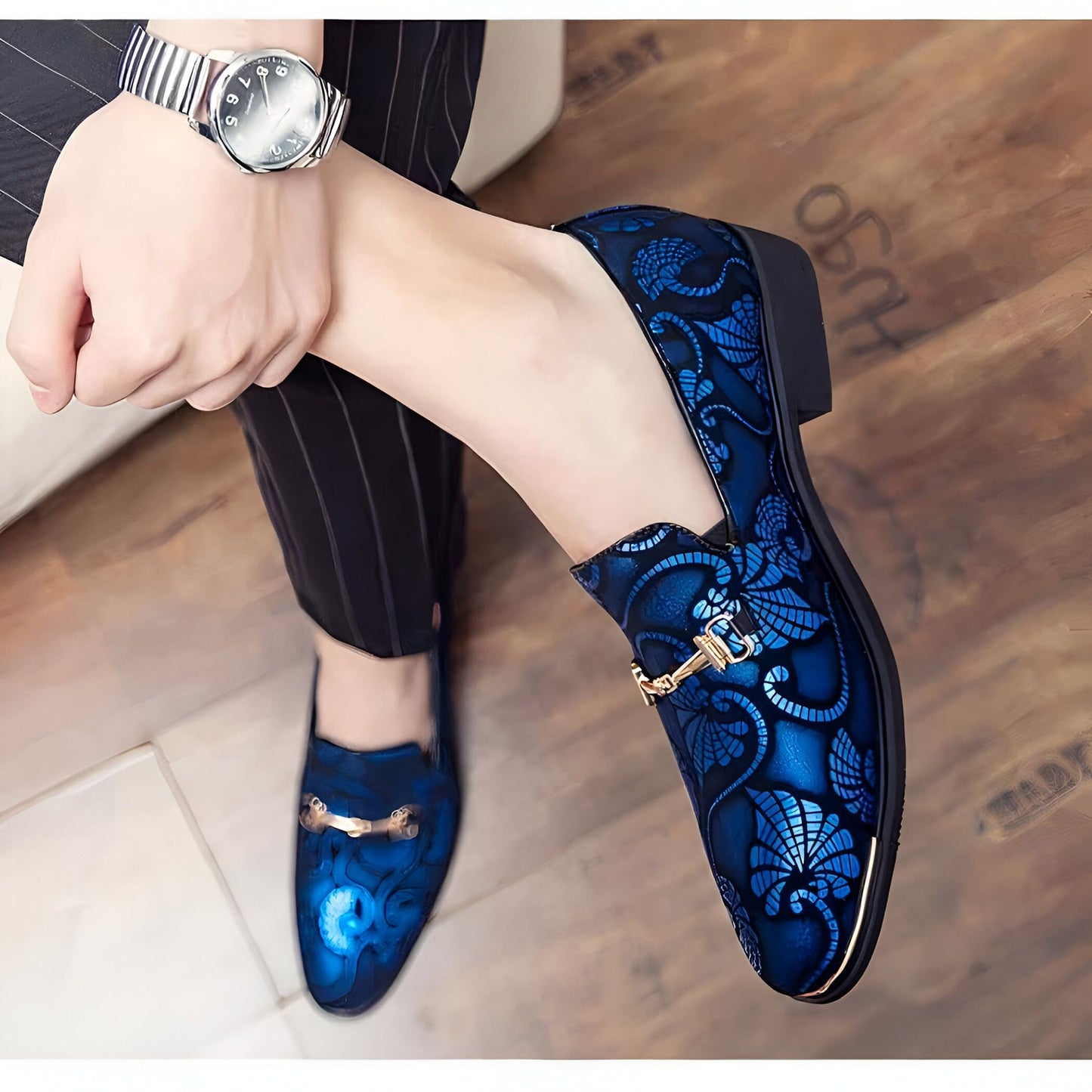 Mocassins Homme Soirée Motif Arabesques | Mocassin