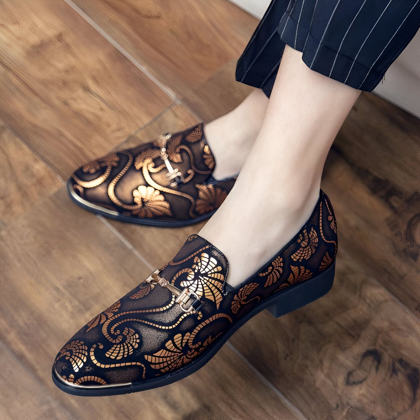 Mocassins Homme Soirée Motif Arabesques | Mocassin