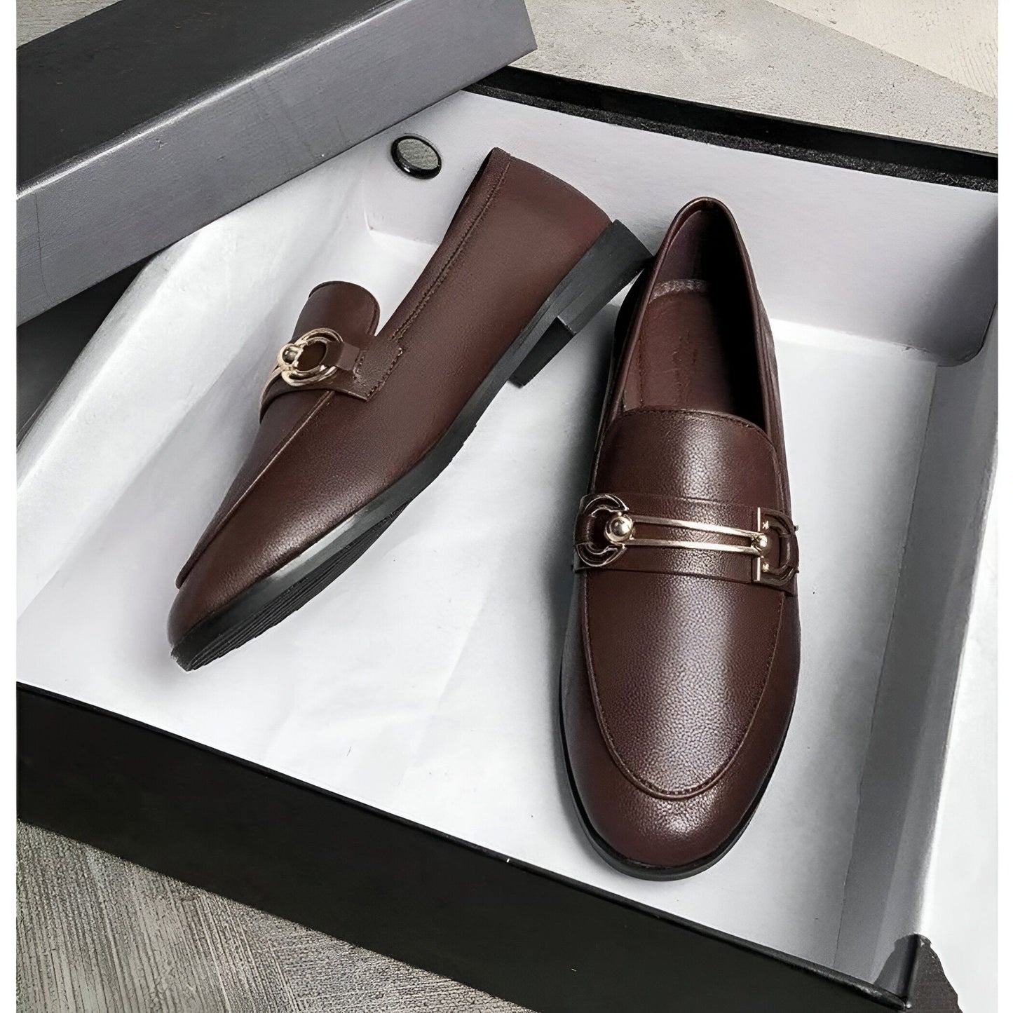 BrandX Mocassins Femme Ville Élégants, Cuir Synthétique