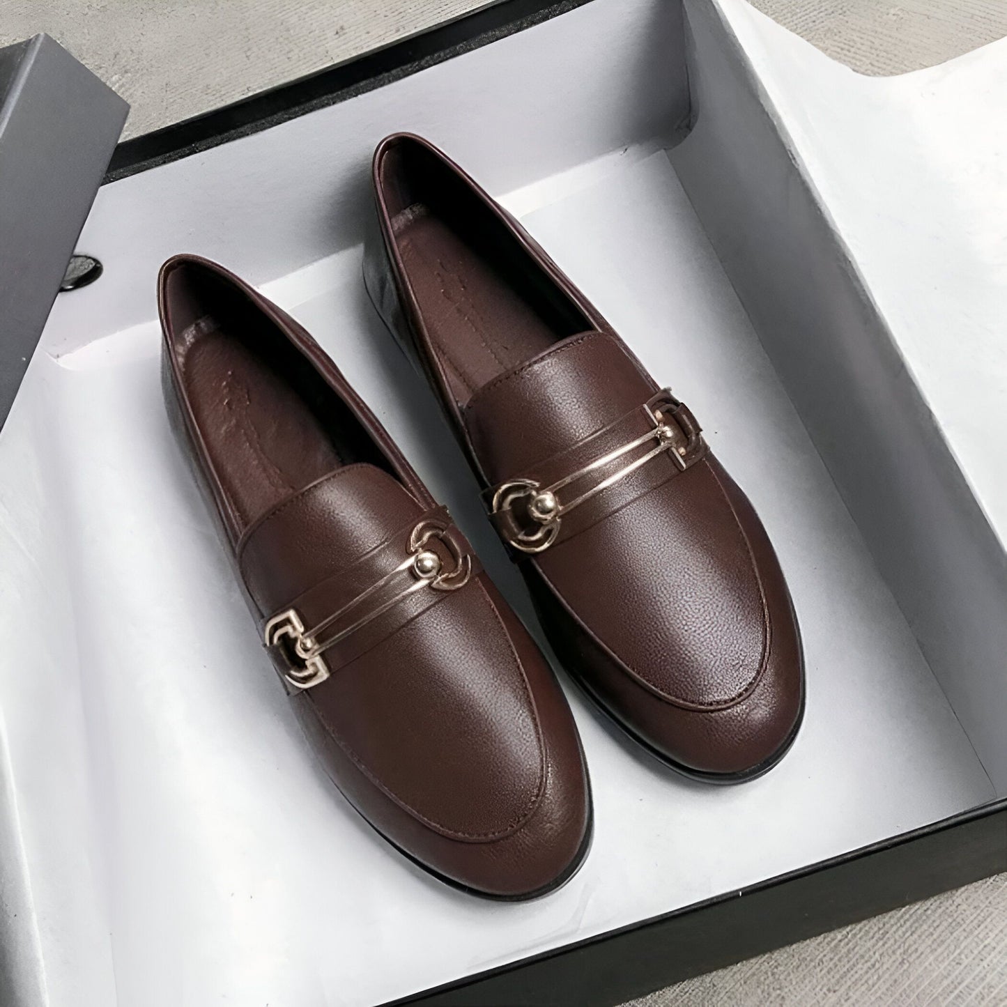 BrandX Mocassins Femme Ville Élégants, Cuir Synthétique