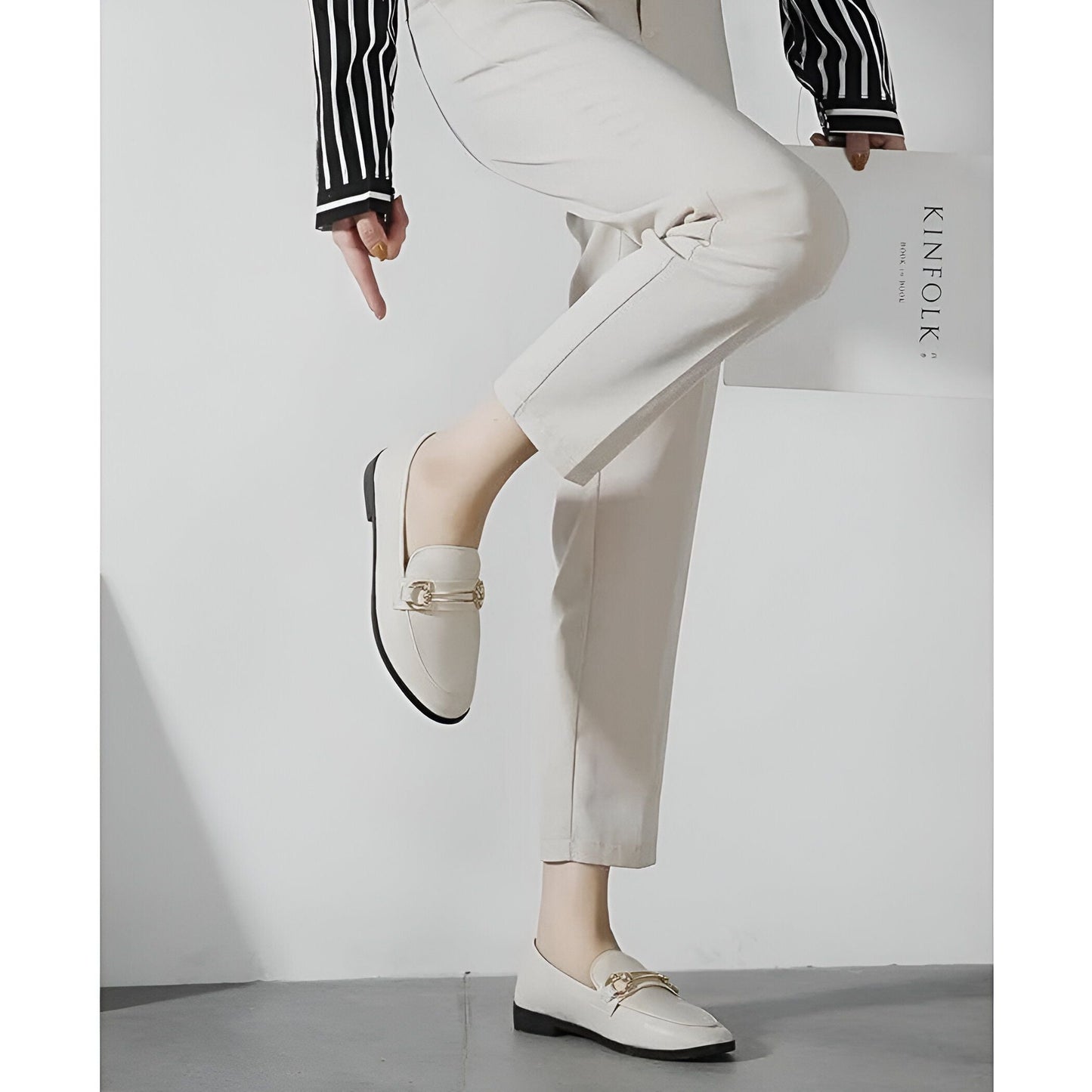 BrandX Mocassins Femme Ville Élégants, Cuir Synthétique