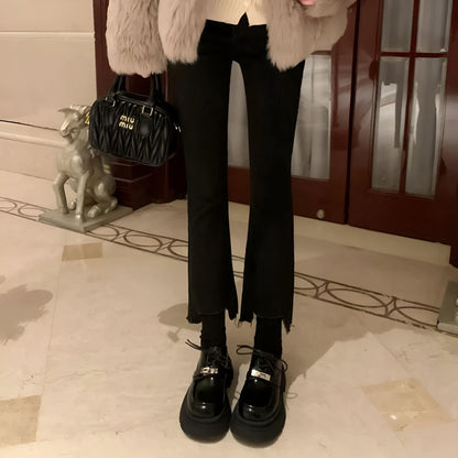 Viva Mocassins Derbies Femme Cuir Noir Semelle Épaisse