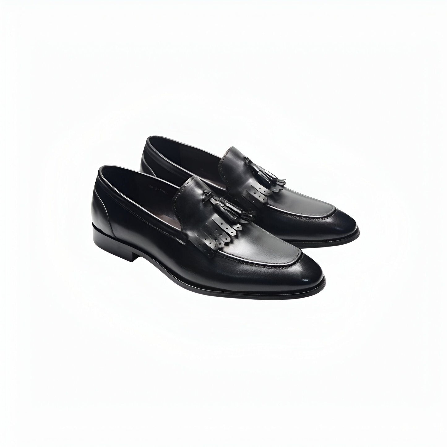 Luxe Mocassins Homme Cuir Brillant à Glands Élégants
