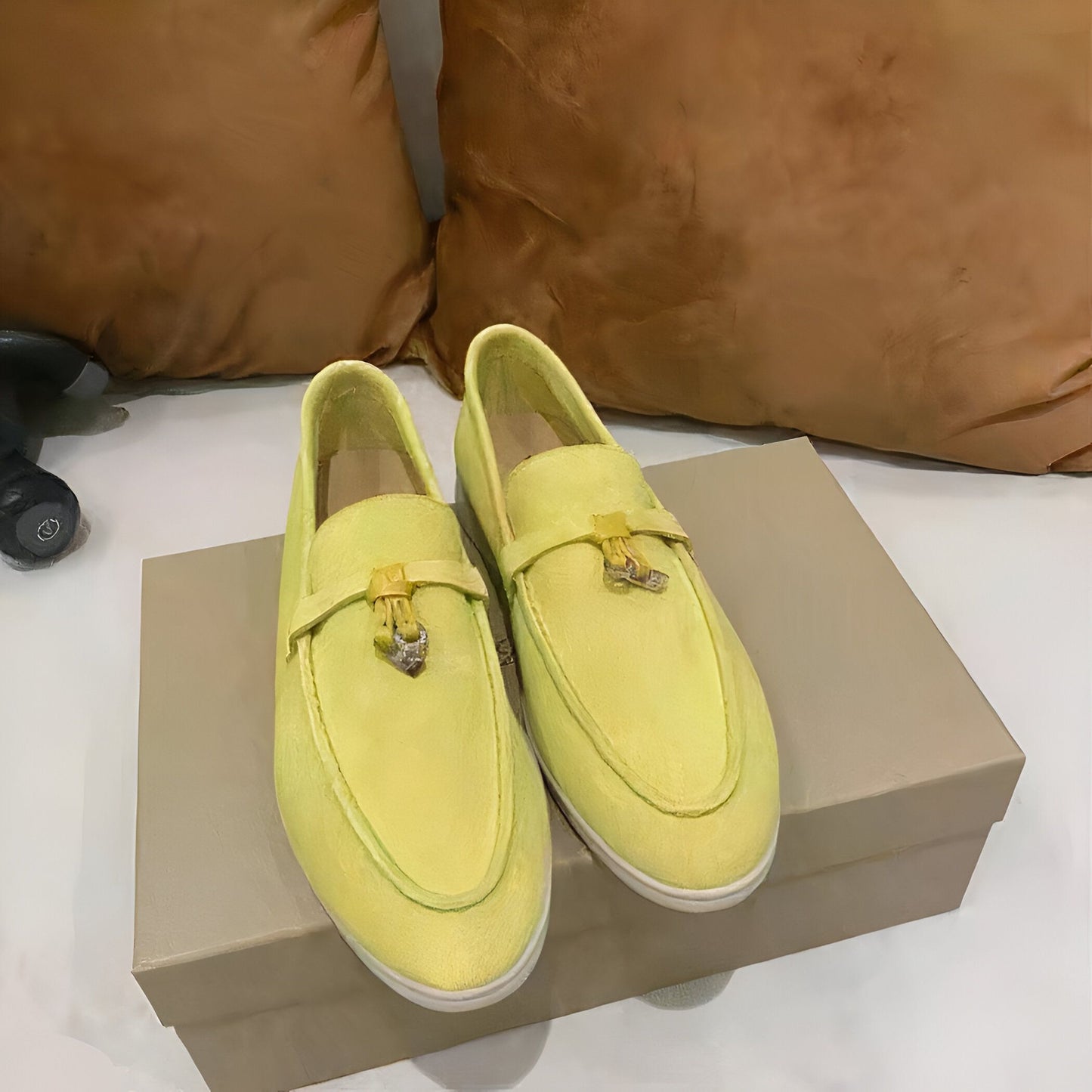 Mocassins Daim Suédé Style Britannique Femme – Brand