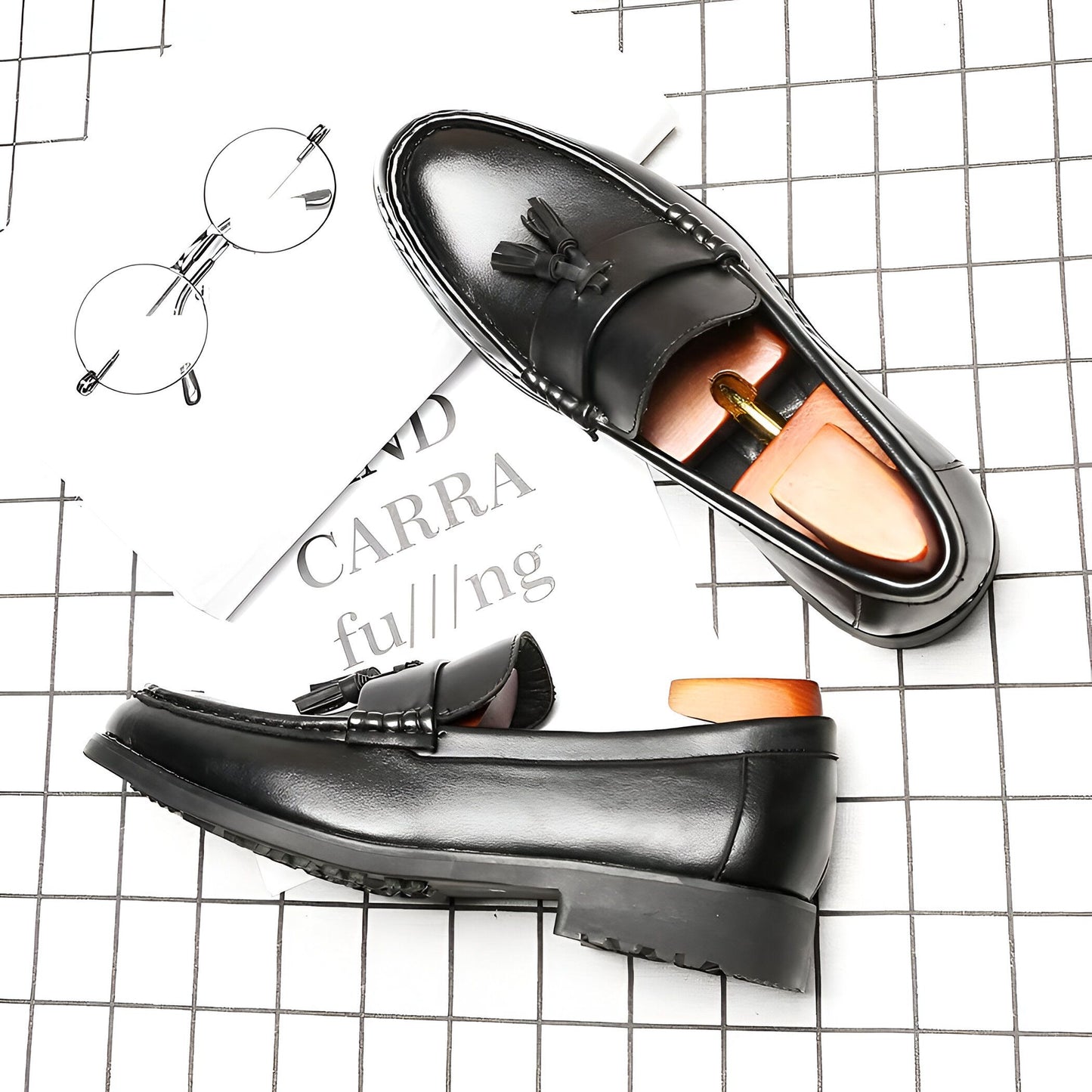 LuxCuir Mocassins Cuir Véritable Homme à Glands