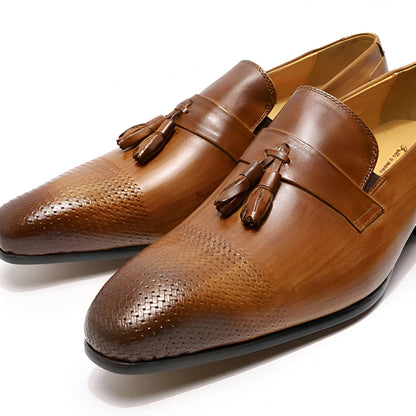 Brandico Mocassins Cuir à Glands Homme – Élégance