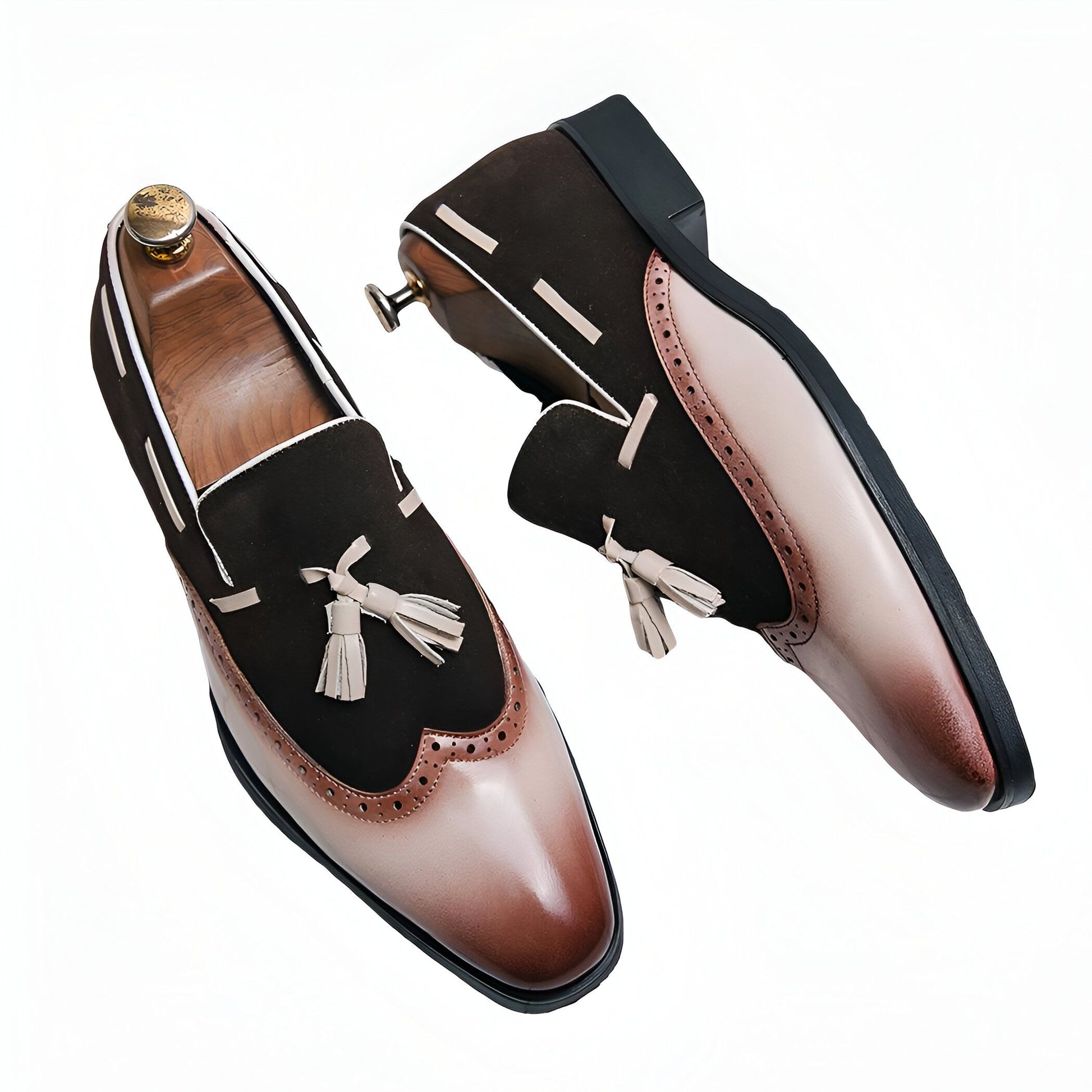 Luxe Mocassins Homme Cuir Véritable à Glands Stylés
