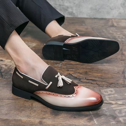 Luxe Mocassins Homme Cuir Véritable à Glands Stylés