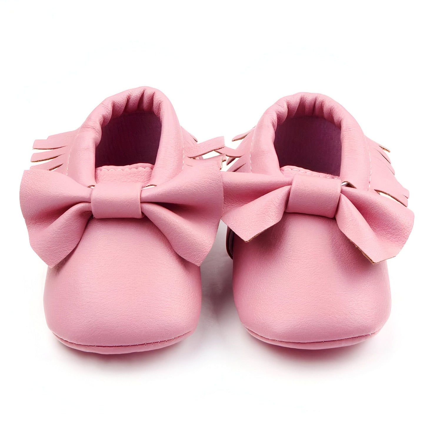 LuxeKid Mocassins bébé fille cuir végan nœud doux