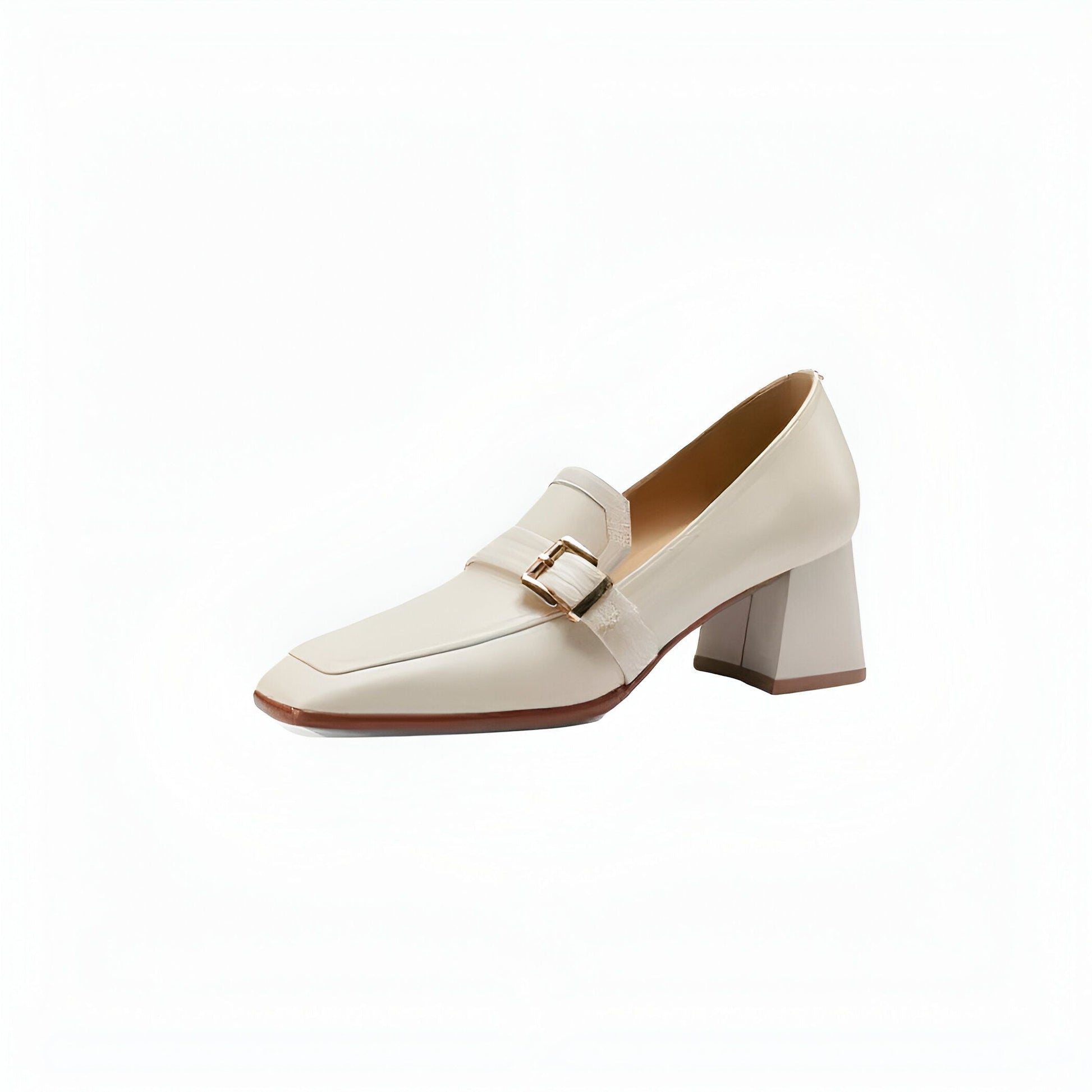 Mocassins Cuir Véritable - Carré Chic Femme
