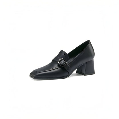 Mocassins Cuir Véritable - Carré Chic Femme