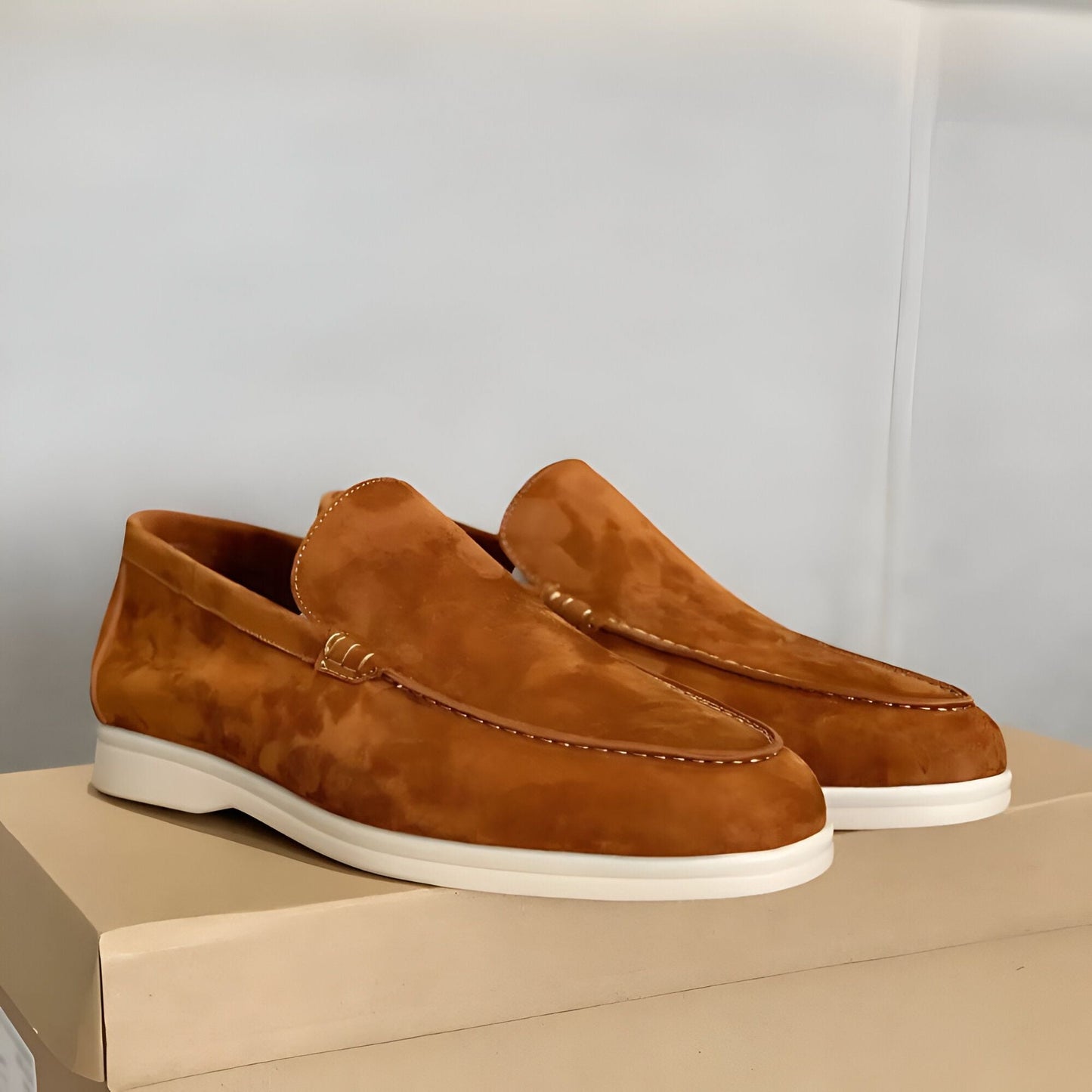 Stefano Confortables Mocassins Homme Cuir Véritable