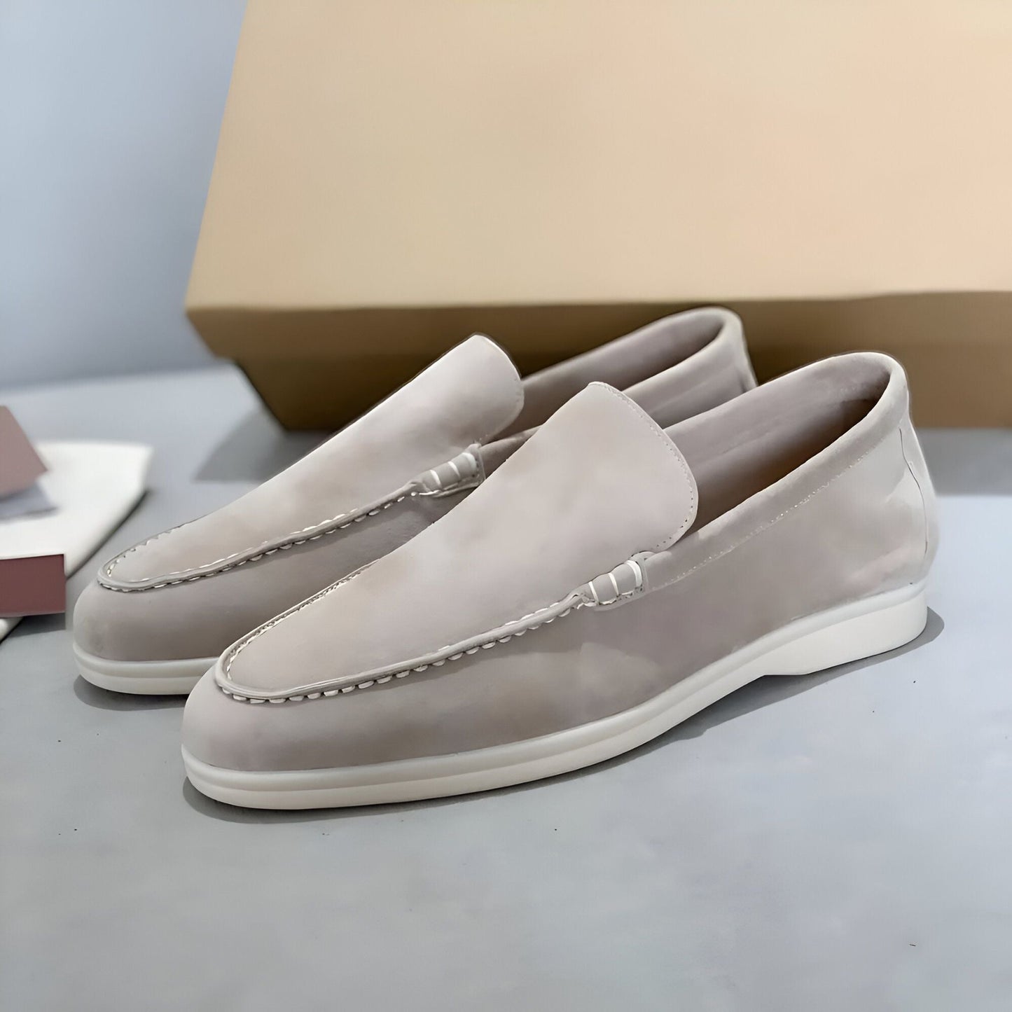 Stefano Confortables Mocassins Homme Cuir Véritable