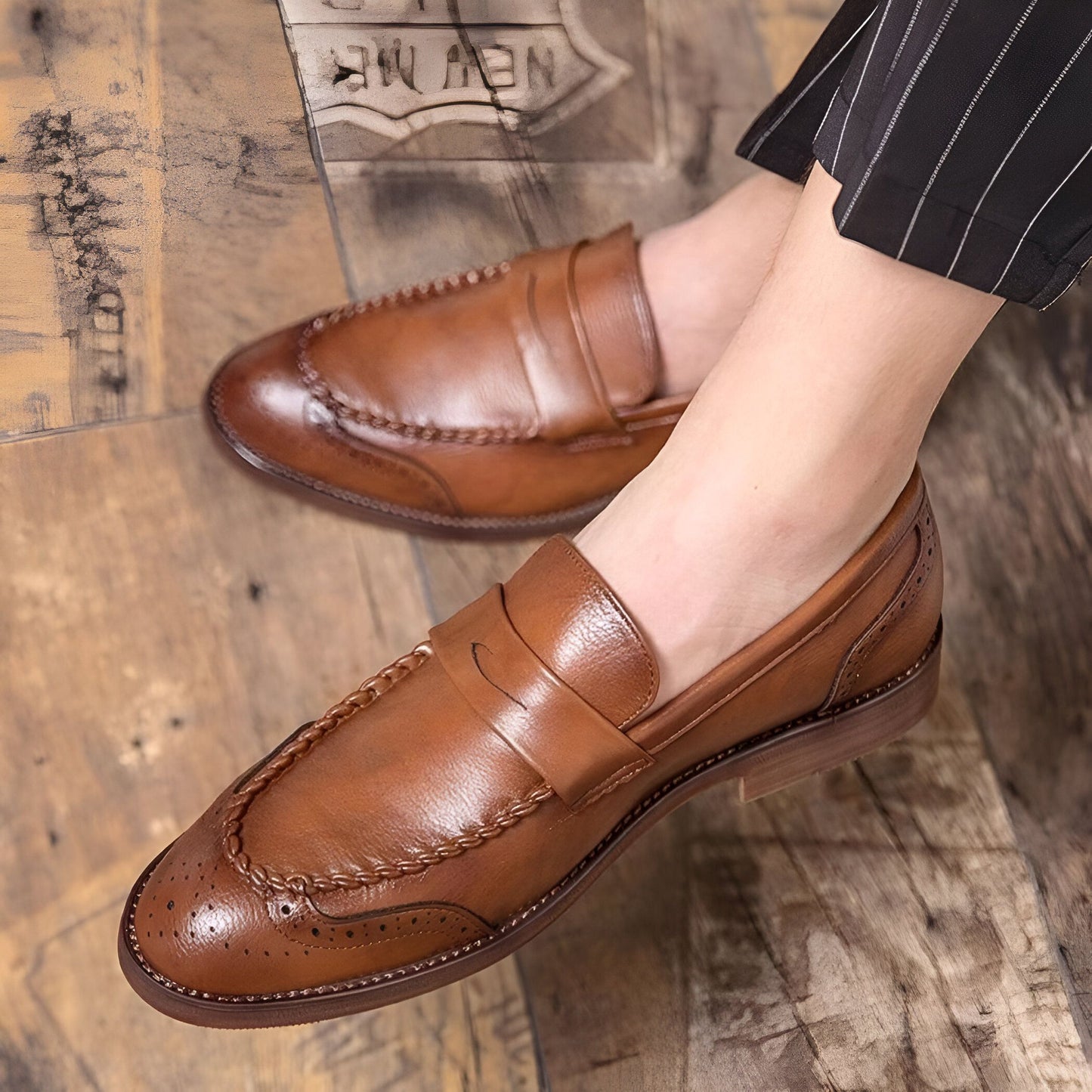 NovaMoc Mocassins Homme en Cuir Verni – Style Classique