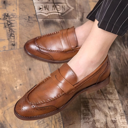 NovaMoc Mocassins Homme en Cuir Verni – Style Classique