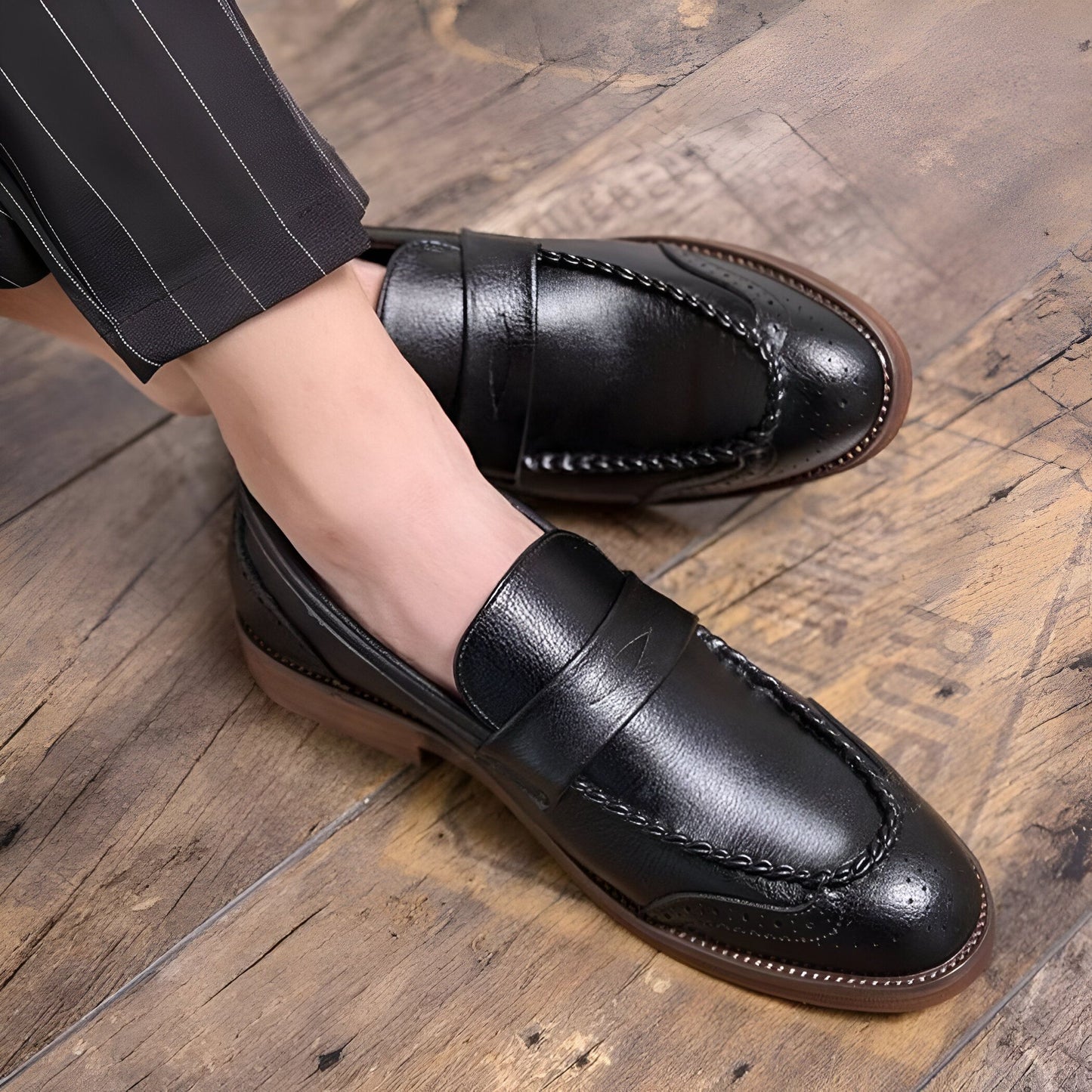 NovaMoc Mocassins Homme en Cuir Verni – Style Classique