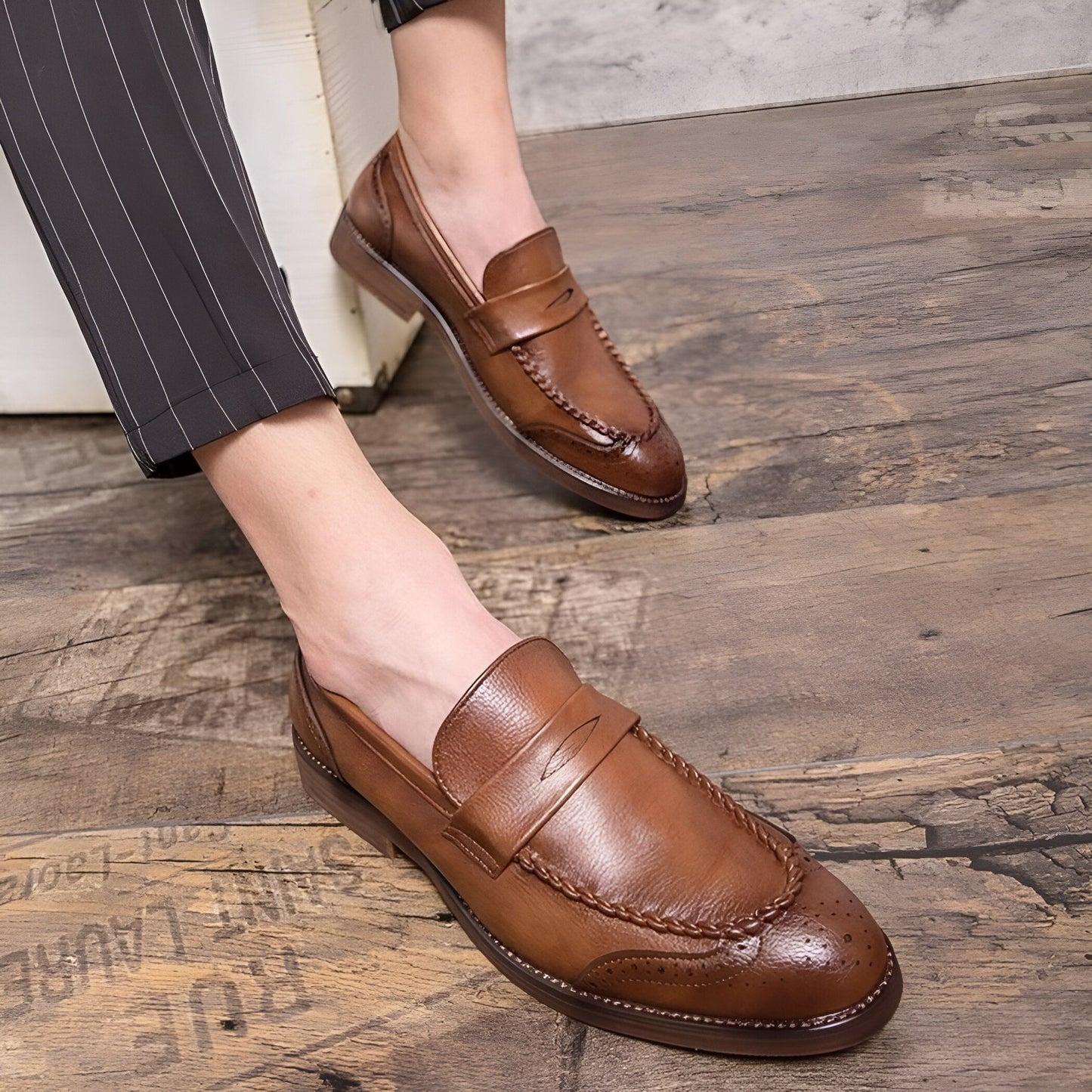 NovaMoc Mocassins Homme en Cuir Verni – Style Classique