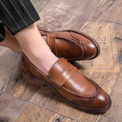NovaMoc Mocassins Homme en Cuir Verni – Style Classique